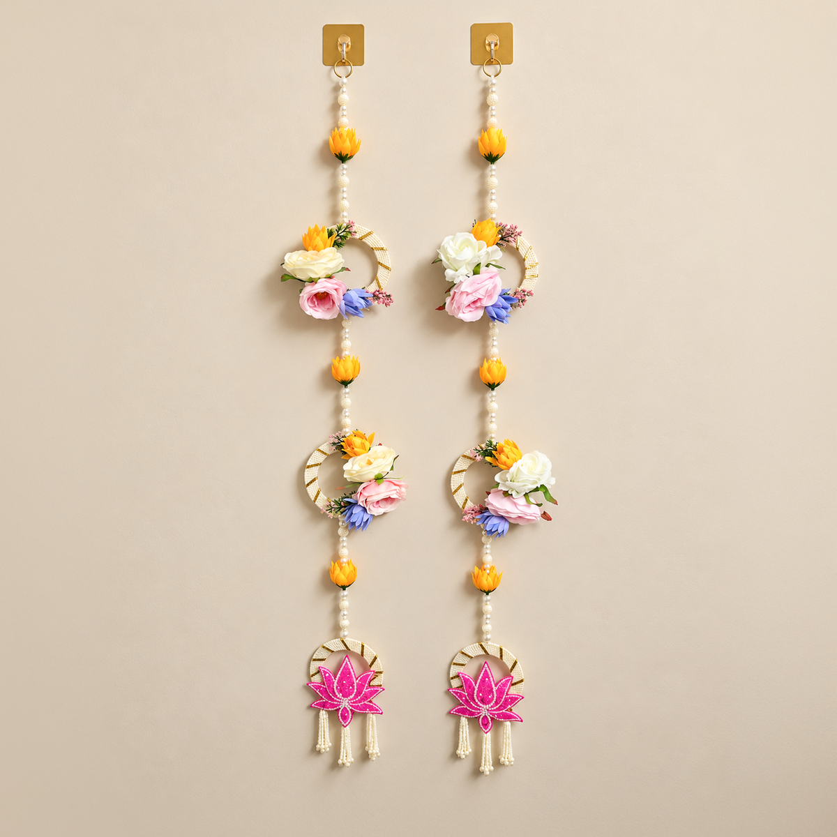 Lotus Hanging With Multicolor Flowers