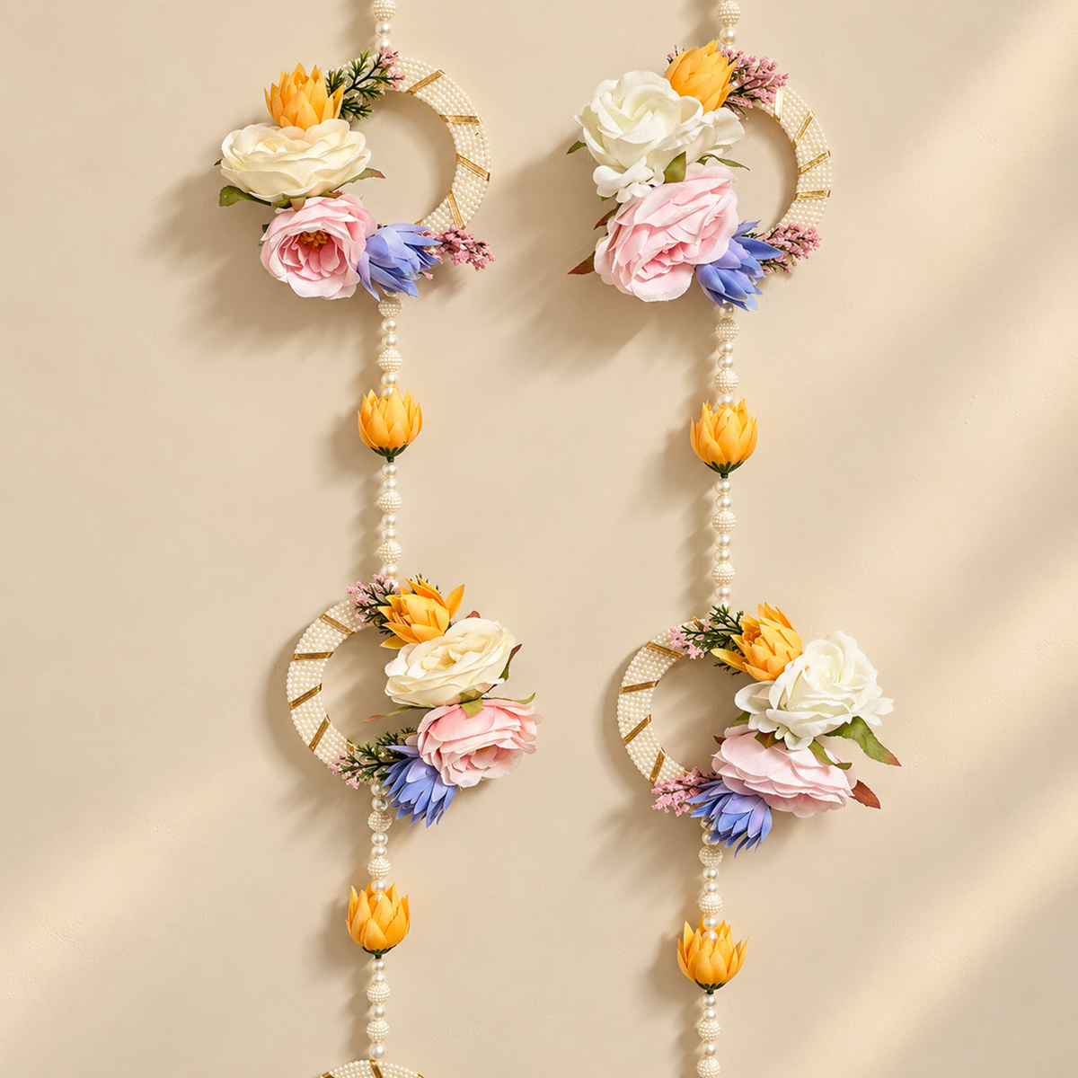 Lotus Hanging With Multicolor Flowers