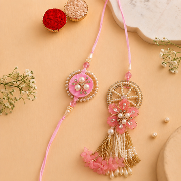 Elegent Pink Pair Rakhi