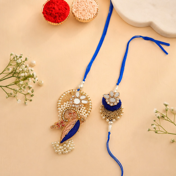 Blue Mirror Pair Rakhi