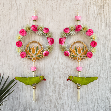 Floral Parrot Wall Hanging