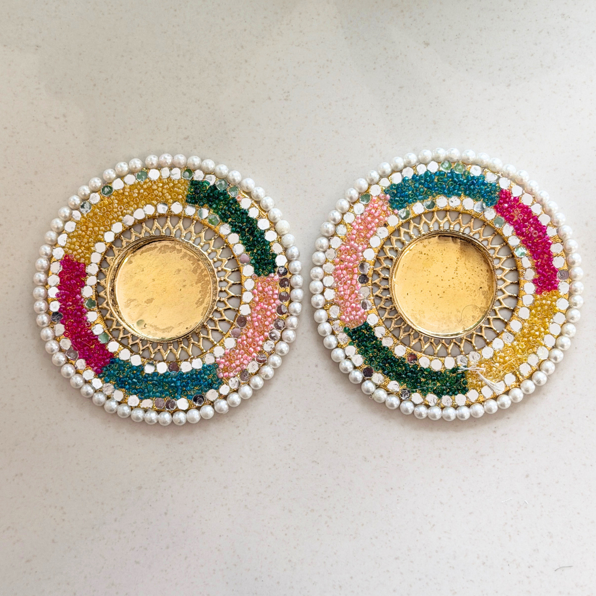 Multi Color Tea Light Set of 2