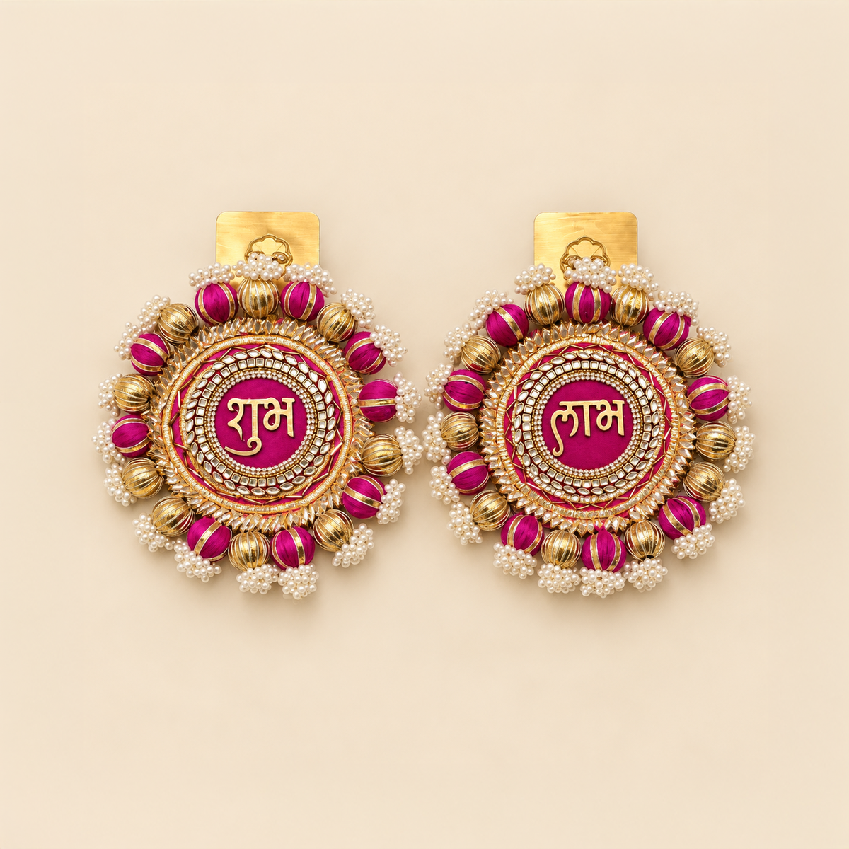 Traditional Gotta Patti And Kundan Shubh Labh