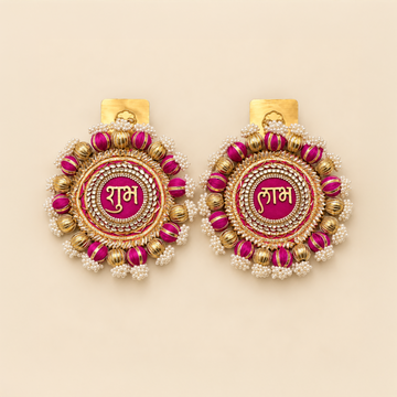 Traditional Gotta Patti And Kundan Shubh Labh