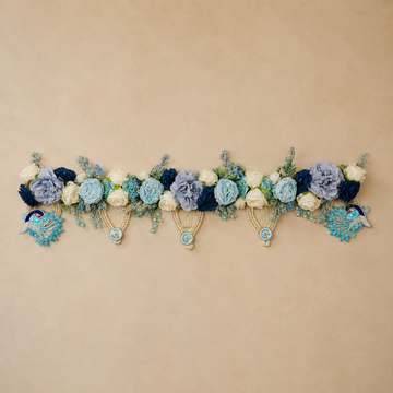 Elegant Blue Floral Toran