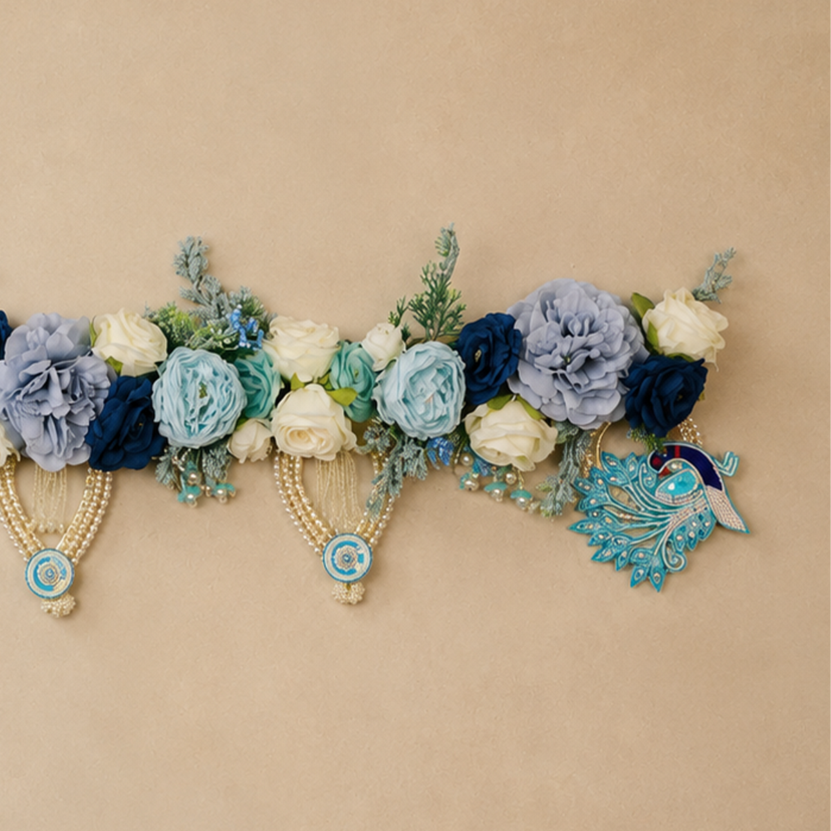 Elegant Blue Floral Toran