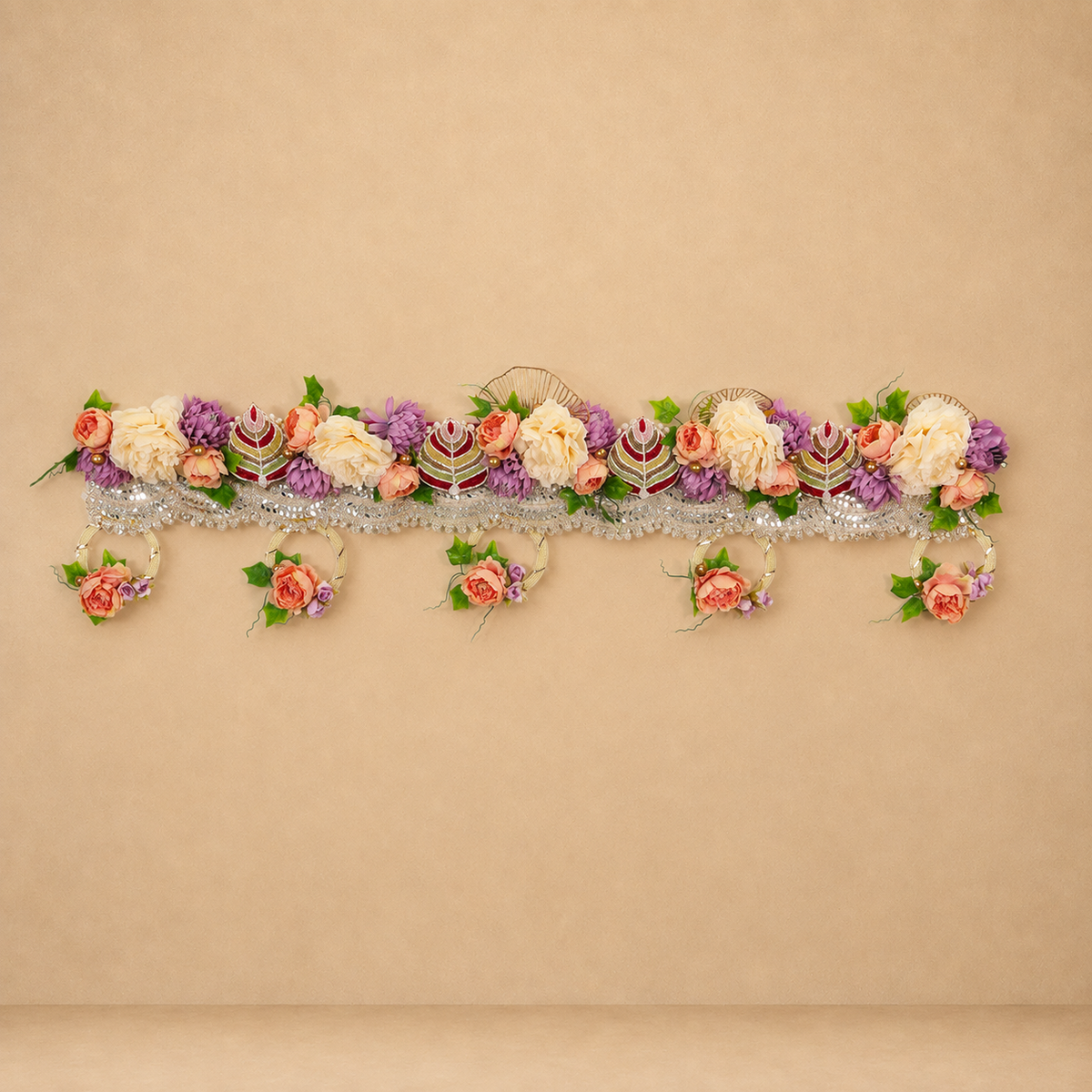 Floral Toran With Leaf Patch