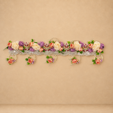 Floral Toran With Leaf Patch