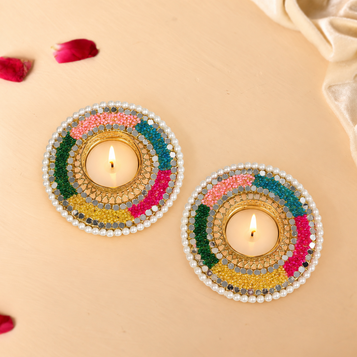Multicolor tealights (Set Of 2)