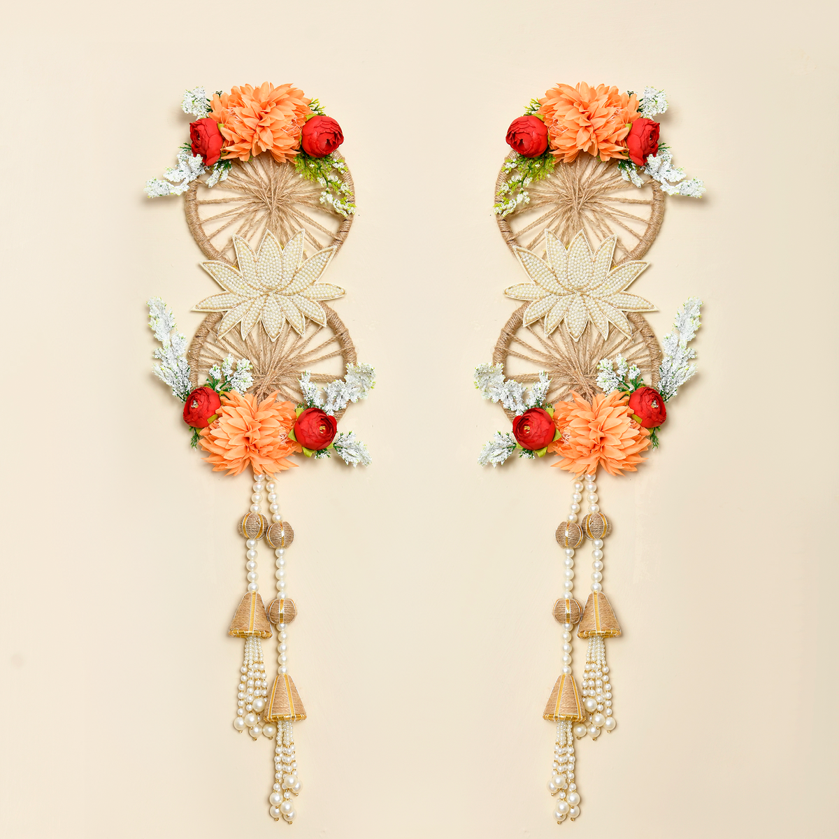 Jute & Flower Long Hanging