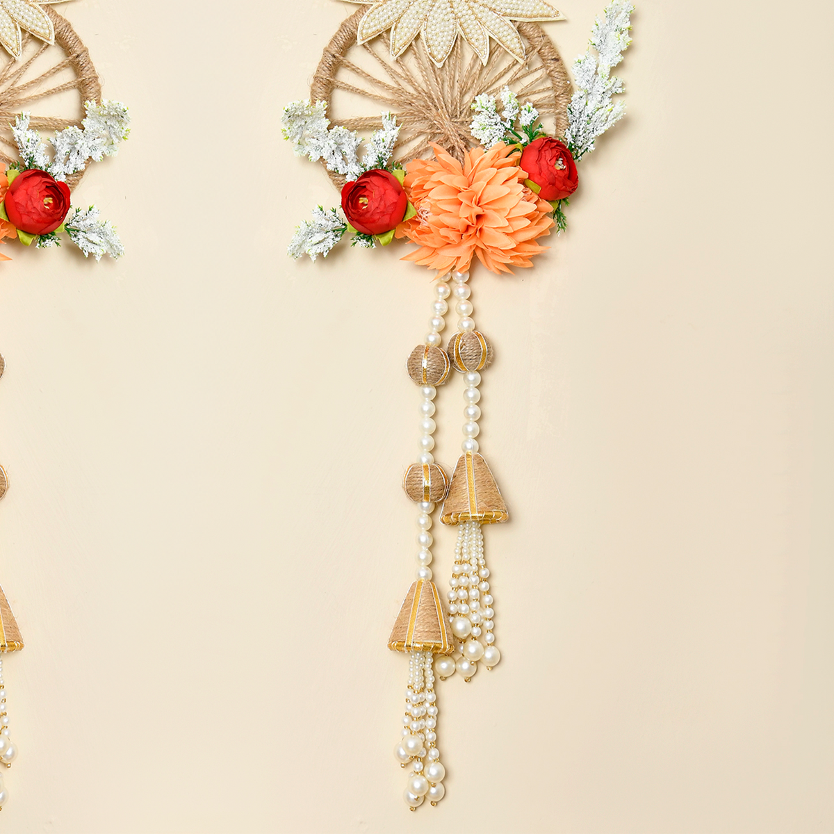 Jute & Flower Long Hanging