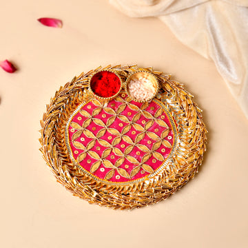 Traditional Gotta Patch Pooja Plate(6inch)