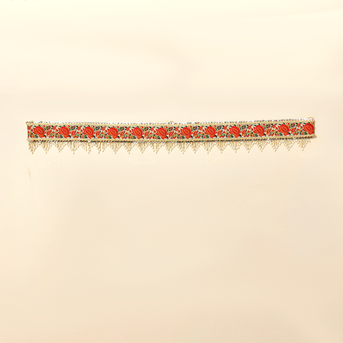Parsi Embroidery Toran With Detachable Hangings