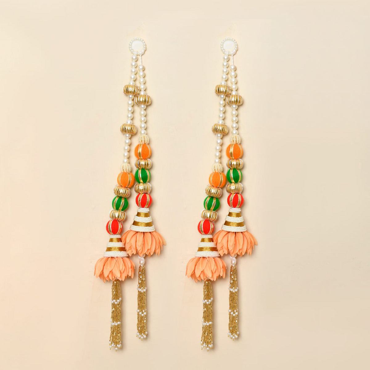 Parsi Embroidery Toran With Detachable Hangings