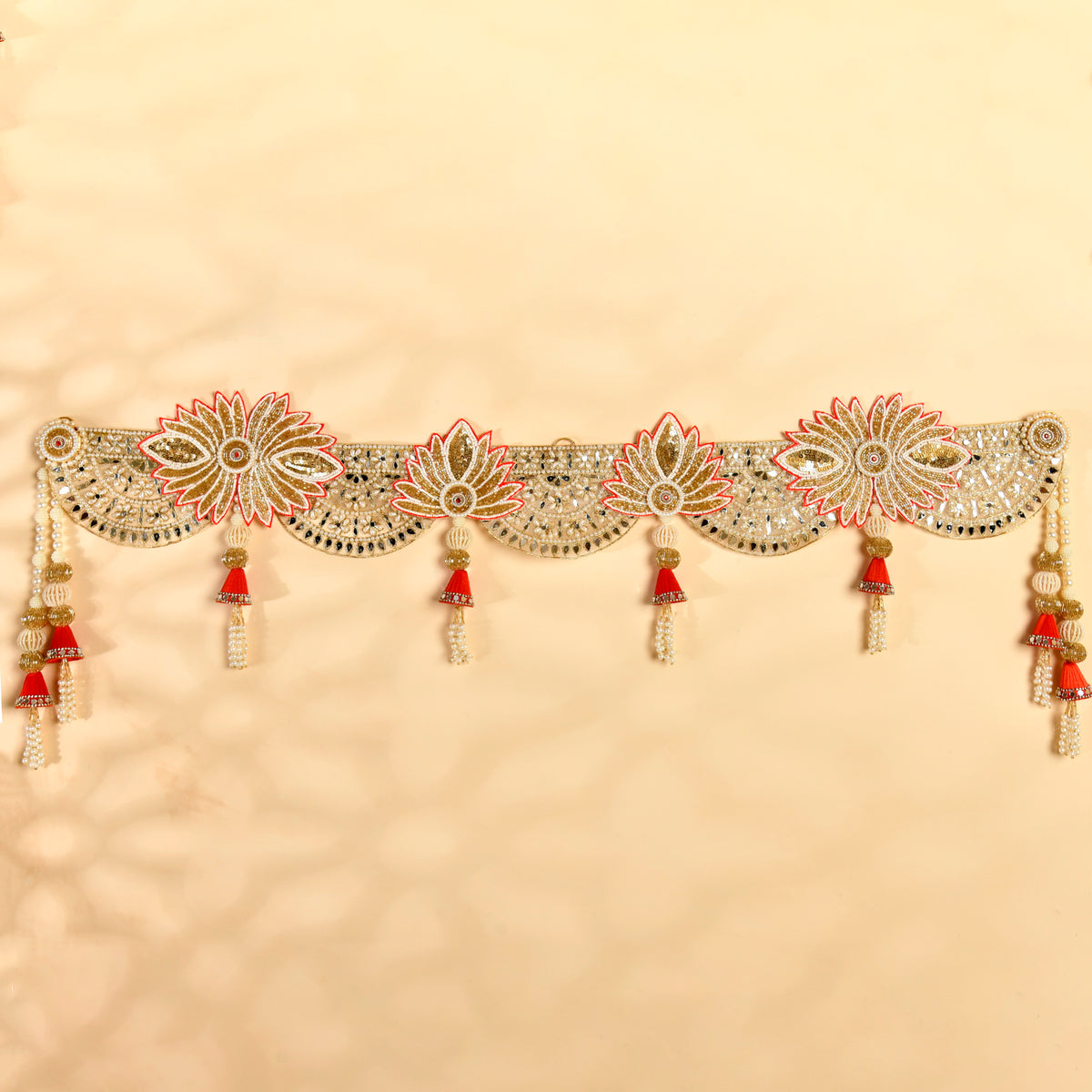 Shahi Red Pearl Toran