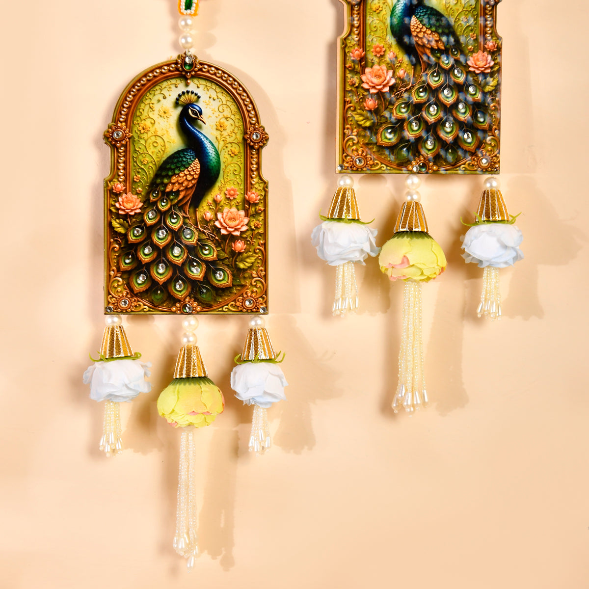 Royal Peacock Lotus Wall Hanging