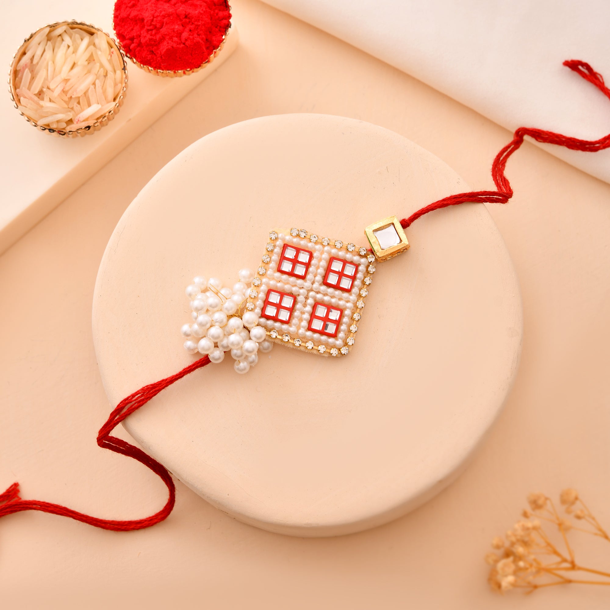 Red Stone Bhaiya Rakhi
