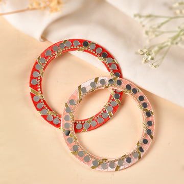 Satin Mirror Bangle Set of 6 pc