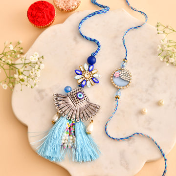 designer Metal Charm Pair Rakhi