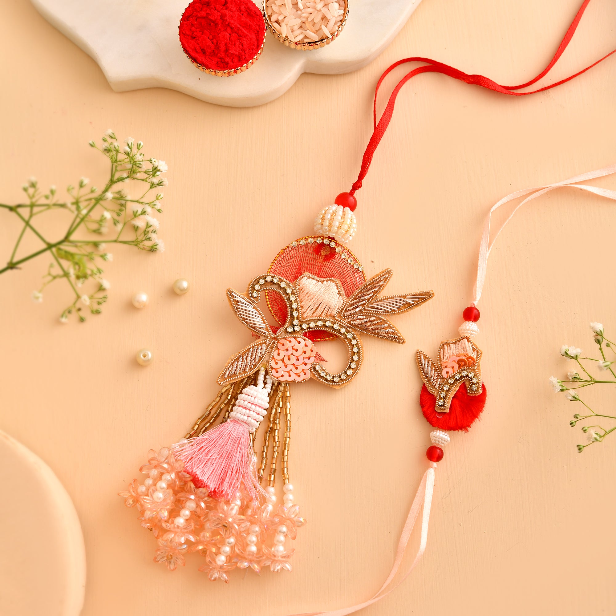Pair rakhi for bhaiya n bhabhi