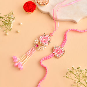 Beautiful Pink Bhaiya Bhabhi Rakhi