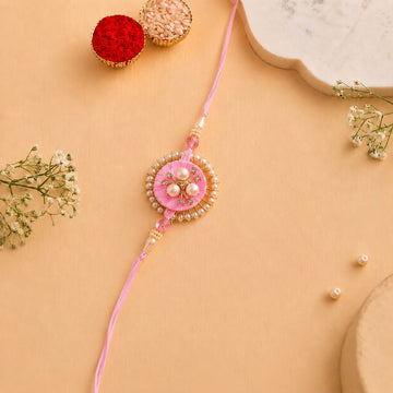 Elegant Pink bhai Rakhi